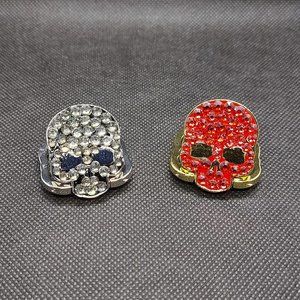 Jeweled Skull Ring Grip Phone Accessories
